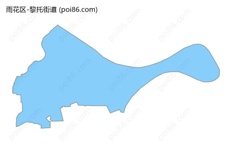 黎托街道边界地图