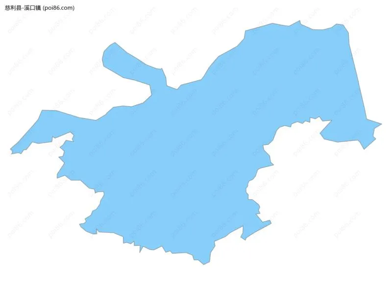 溪口镇边界地图