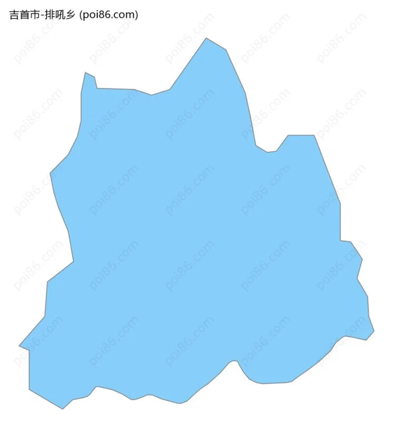 排吼乡边界地图