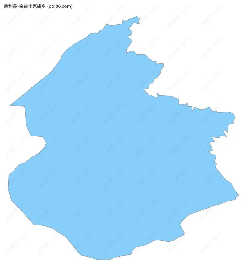 金岩土家族乡边界地图