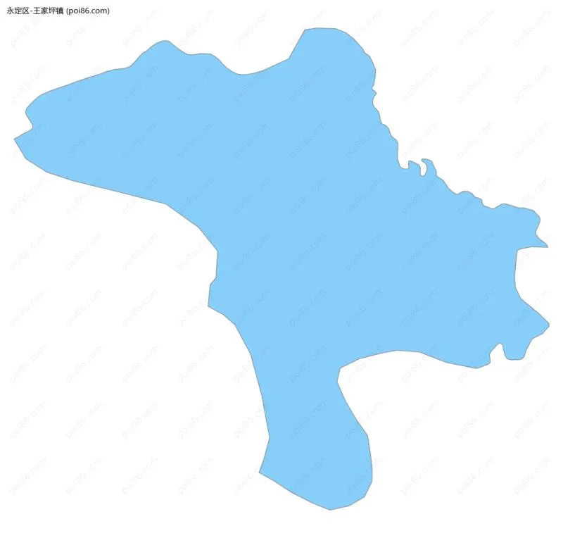 王家坪镇边界地图