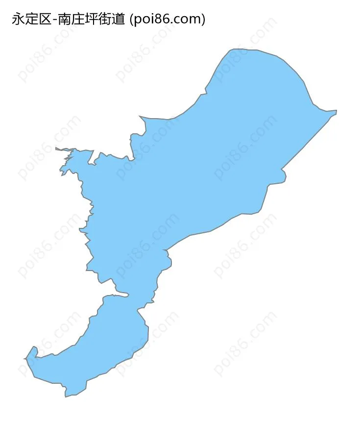 南庄坪街道边界地图