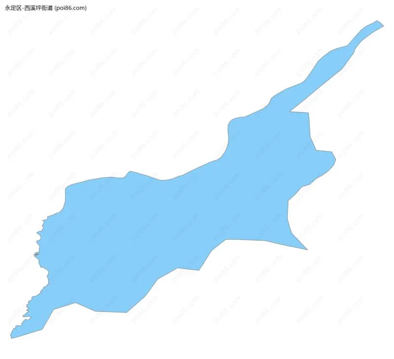 西溪坪街道边界地图