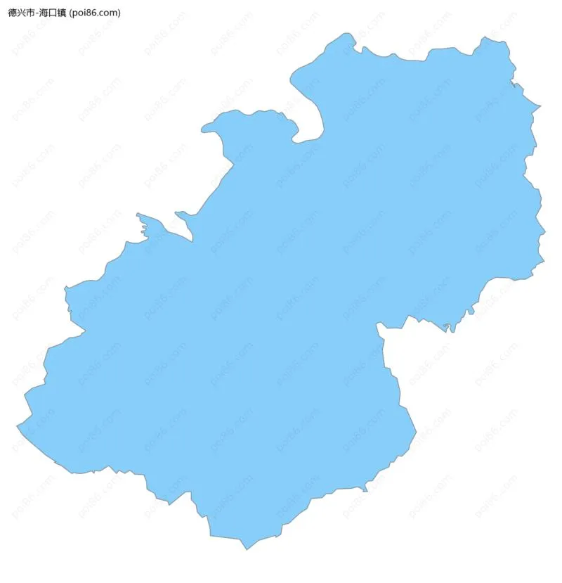 海口镇边界地图