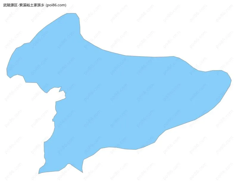 索溪峪土家族乡边界地图