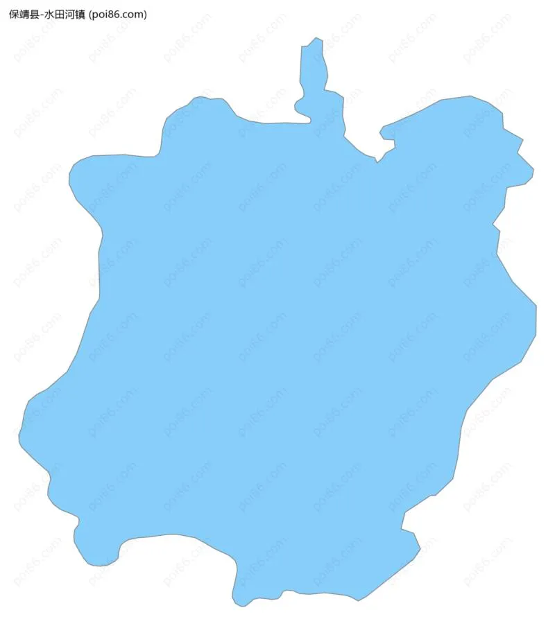 水田河镇边界地图