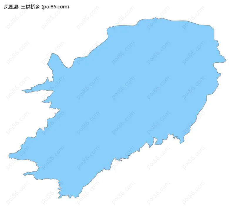 三拱桥乡边界地图