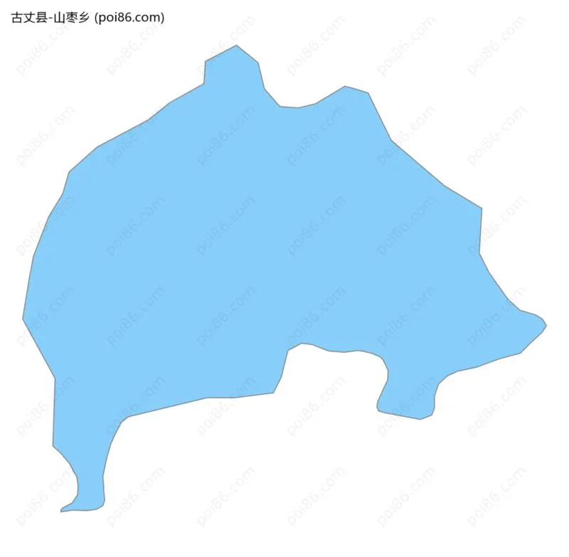山枣乡边界地图