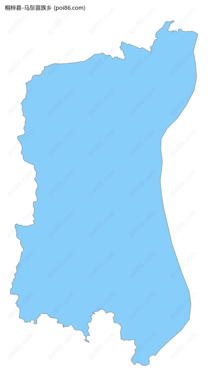 马鬃苗族乡边界地图