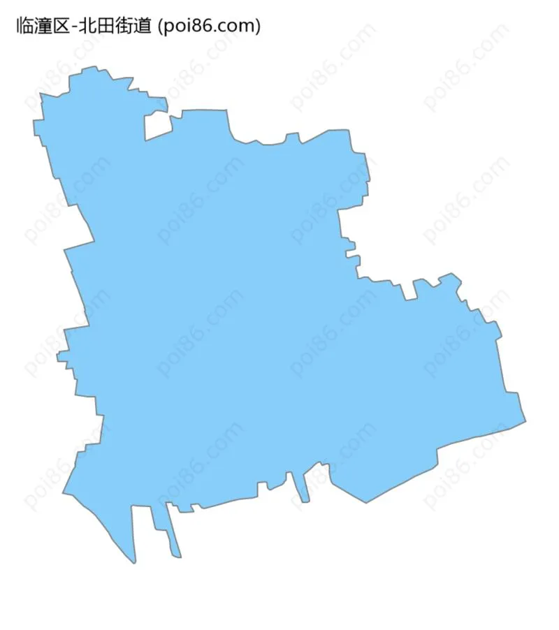 北田街道边界地图