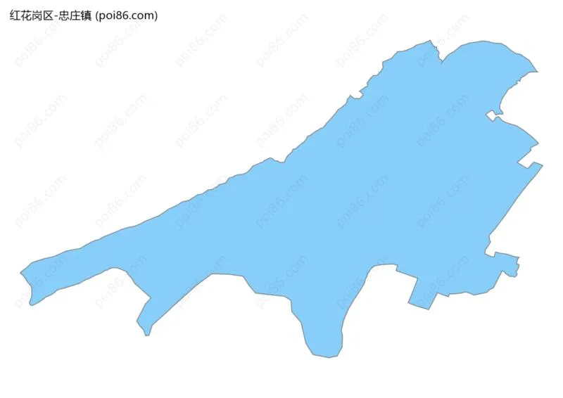 忠庄镇边界地图