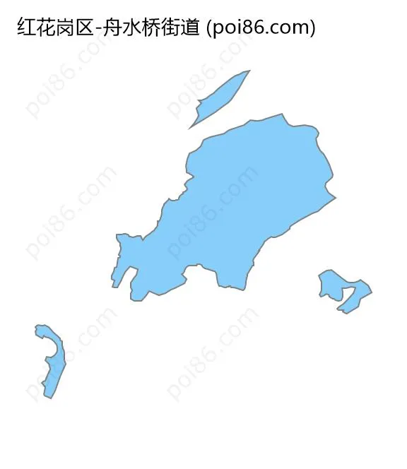舟水桥街道边界地图