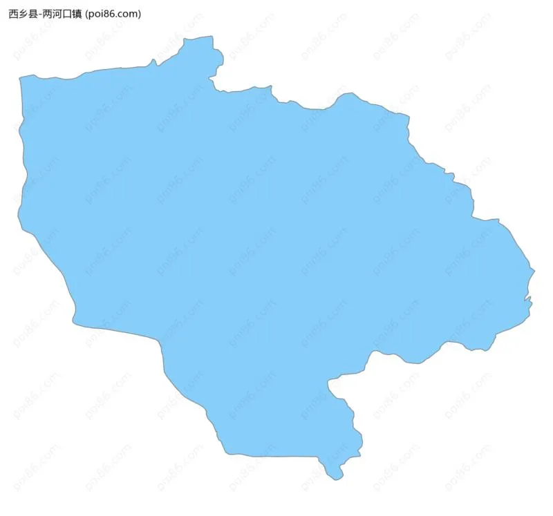 两河口镇边界地图