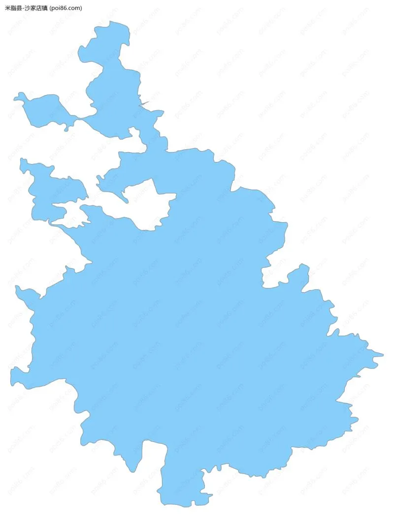 沙家店镇边界地图
