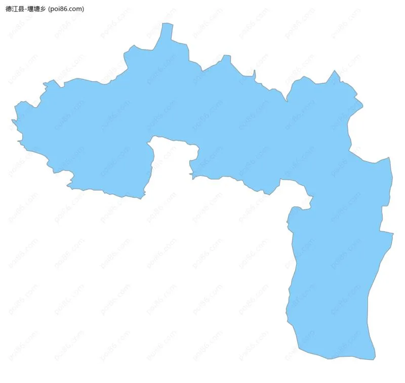 堰塘乡边界地图