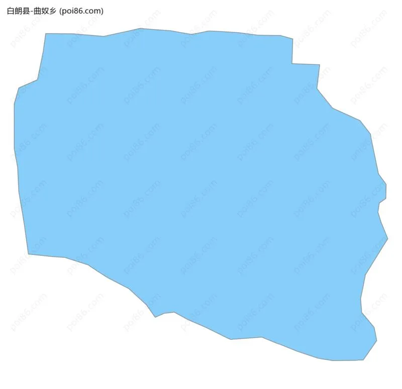 曲奴乡边界地图