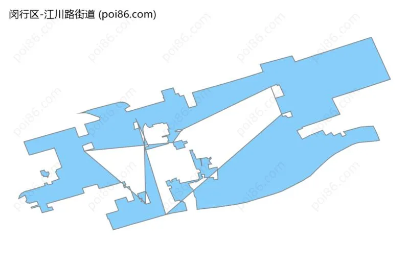 江川路街道边界地图