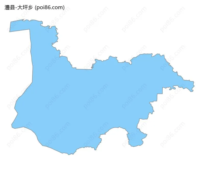 大坪乡边界地图