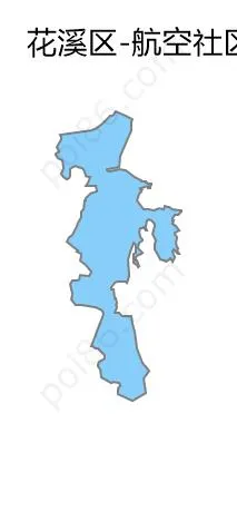 航空社区服务中心边界地图