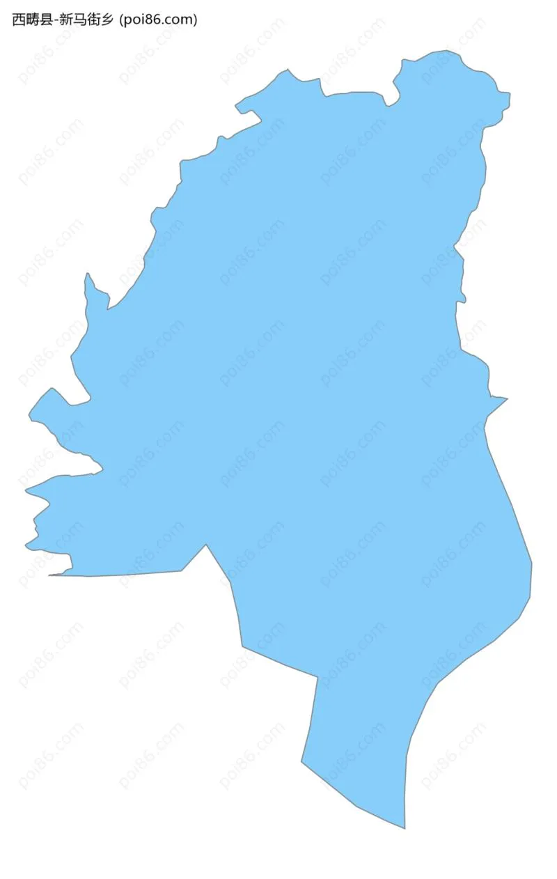 新马街乡边界地图