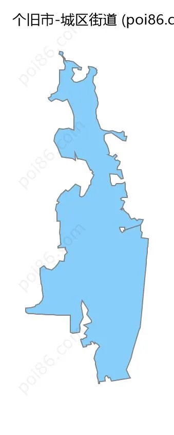 城区街道边界地图