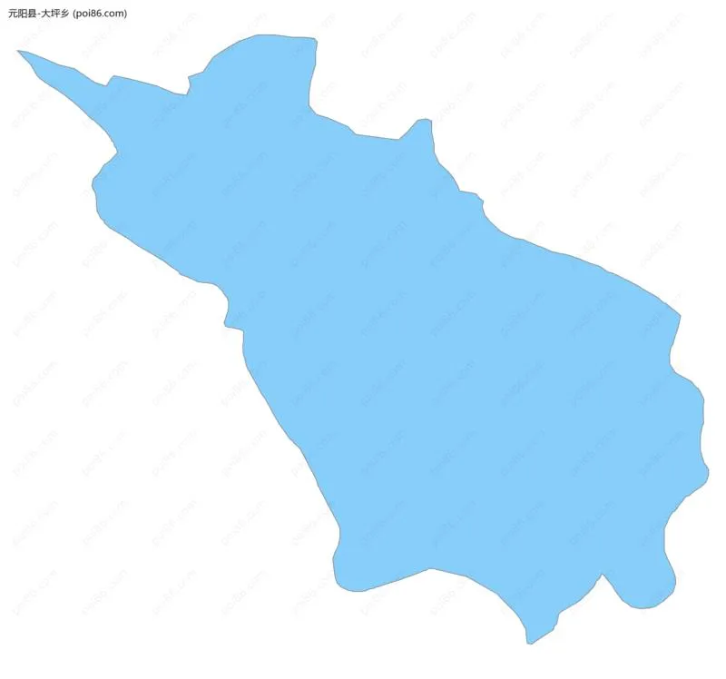 大坪乡边界地图