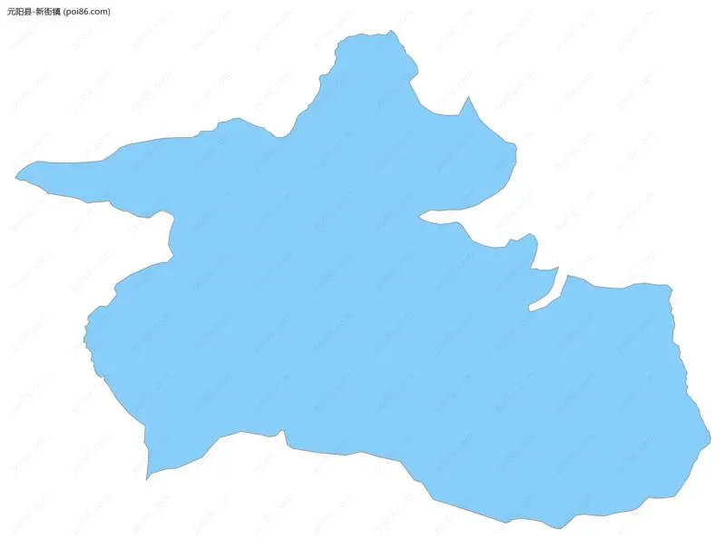 新街镇边界地图