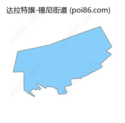 锡尼街道边界地图