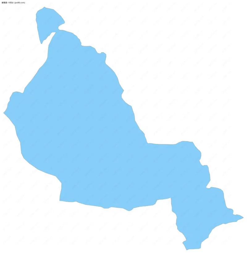 卡贡乡边界地图