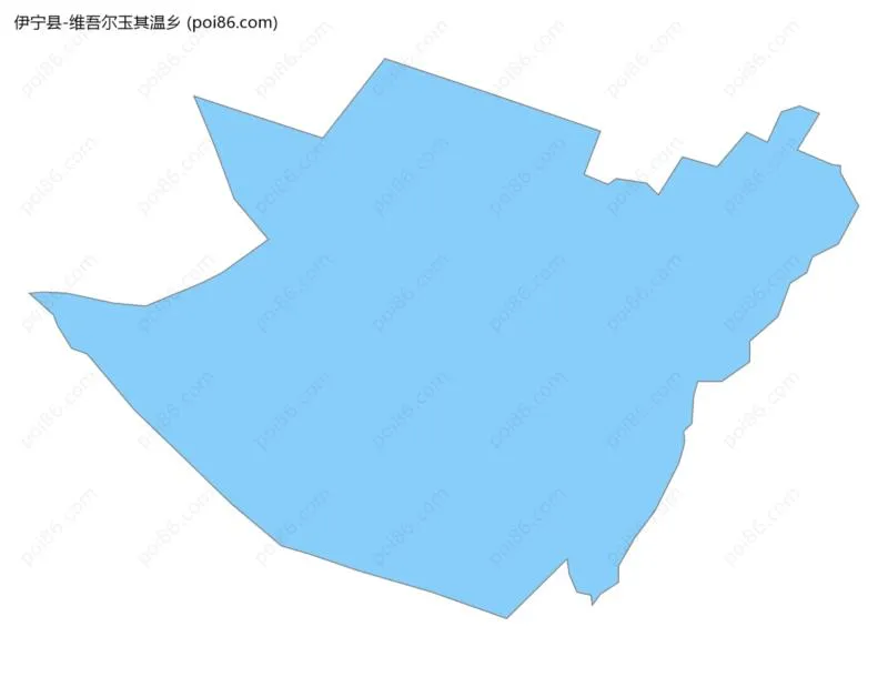 维吾尔玉其温乡边界地图