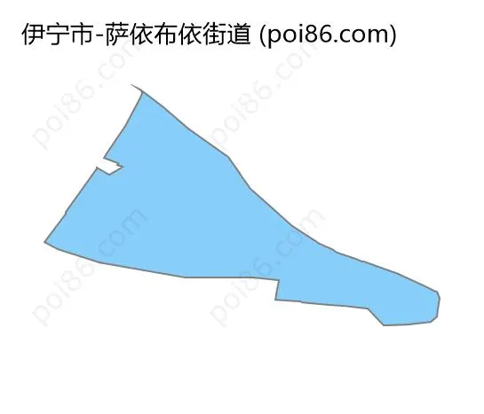 萨依布依街道边界地图