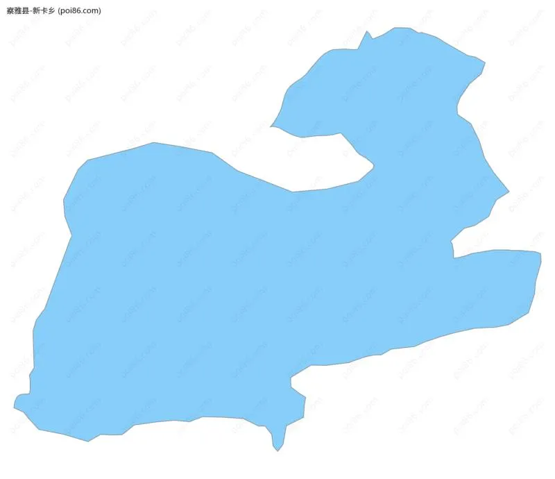 新卡乡边界地图