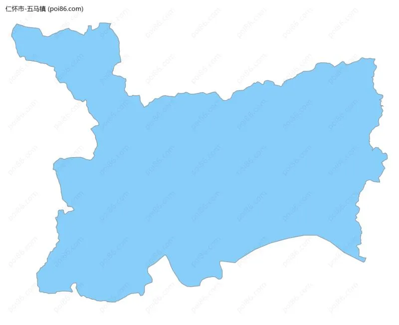 五马镇边界地图