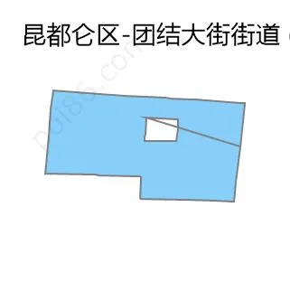 团结大街街道边界地图