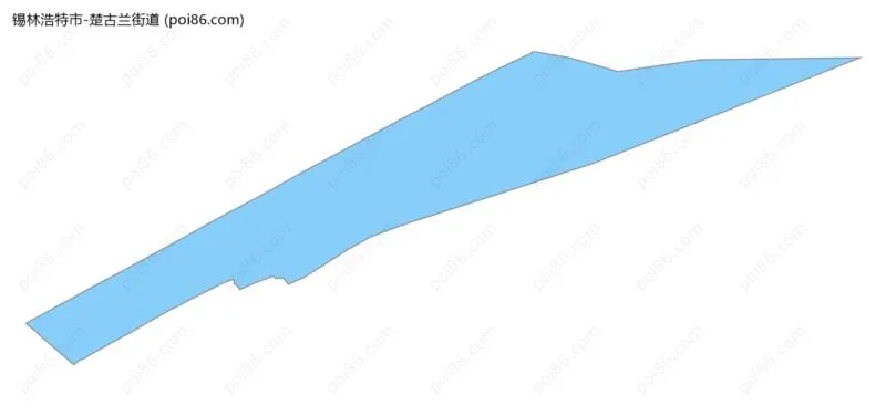 楚古兰街道边界地图