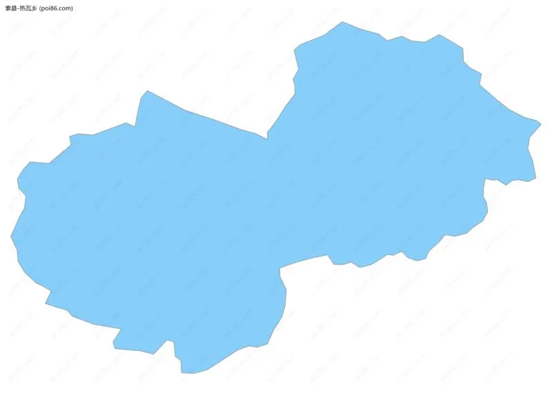 热瓦乡边界地图