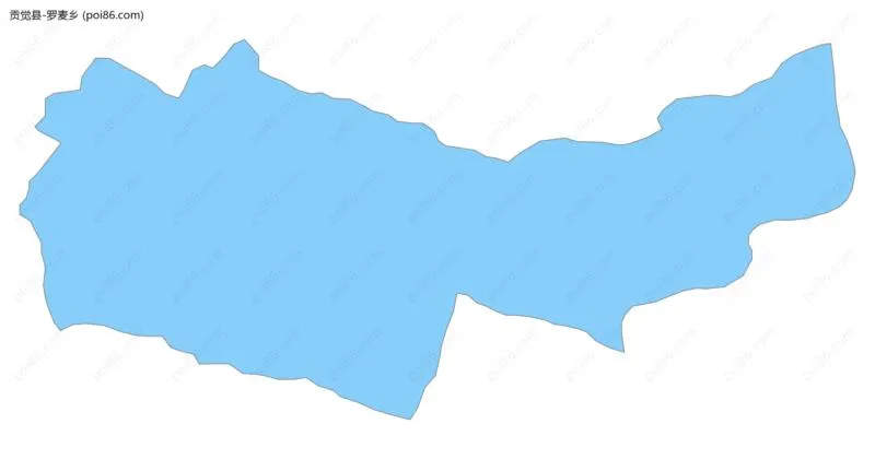 罗麦乡边界地图