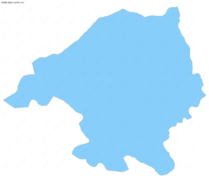 哈加乡边界地图