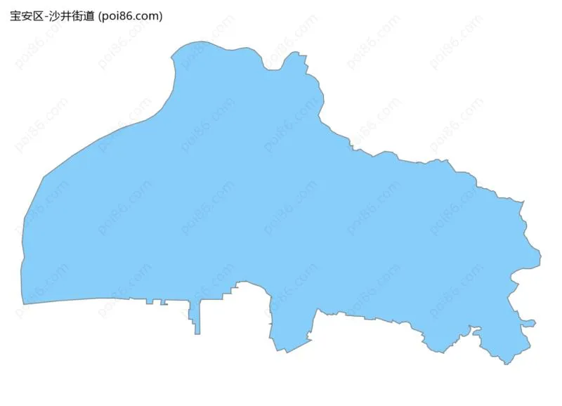 沙井街道边界地图