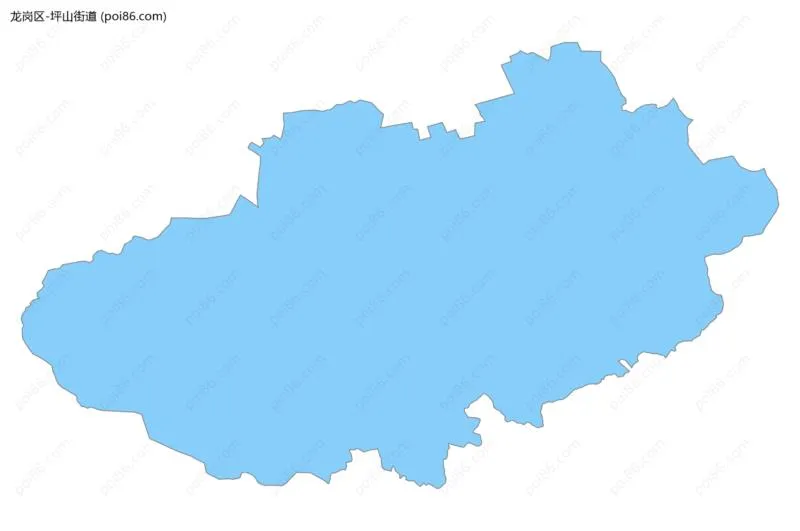 坪山街道边界地图