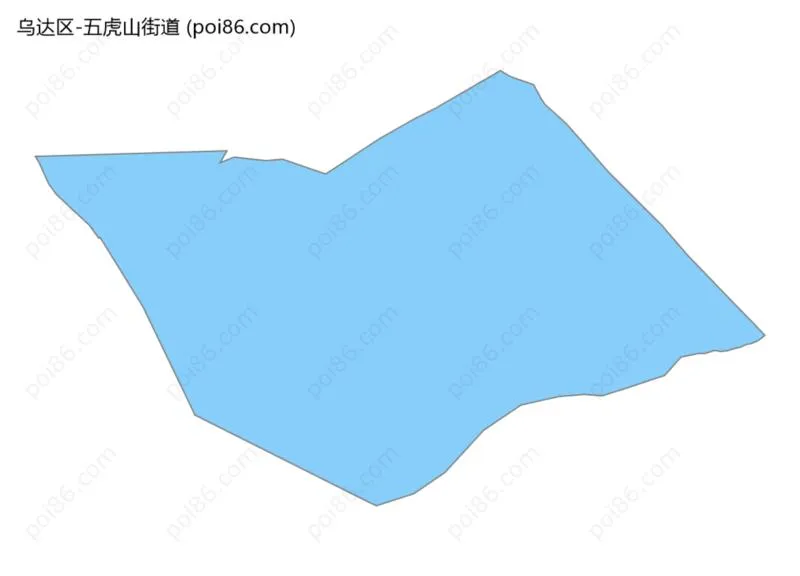 五虎山街道边界地图