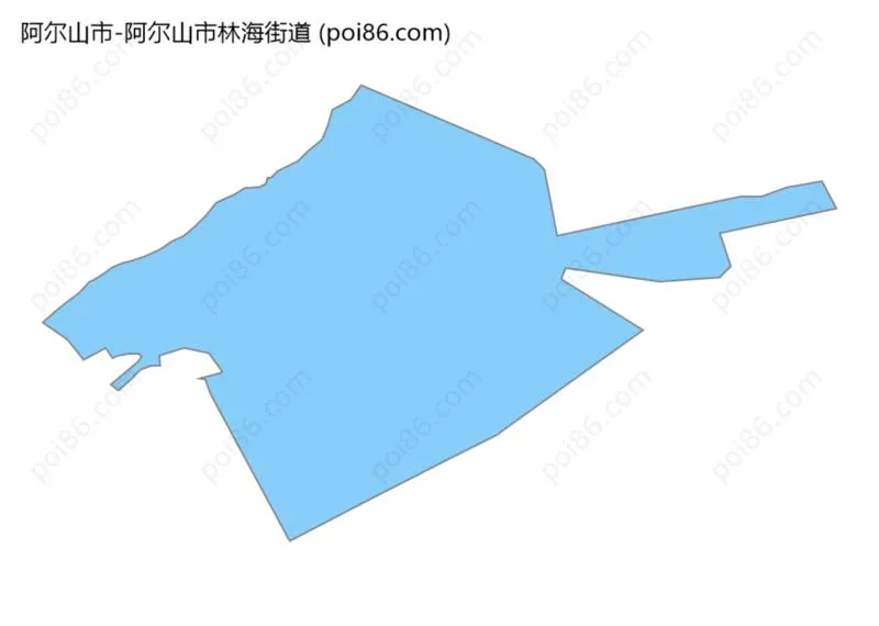 阿尔山市林海街道边界地图