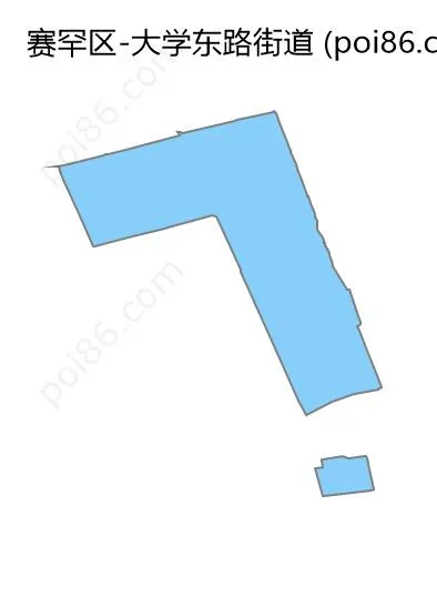 大学东路街道边界地图
