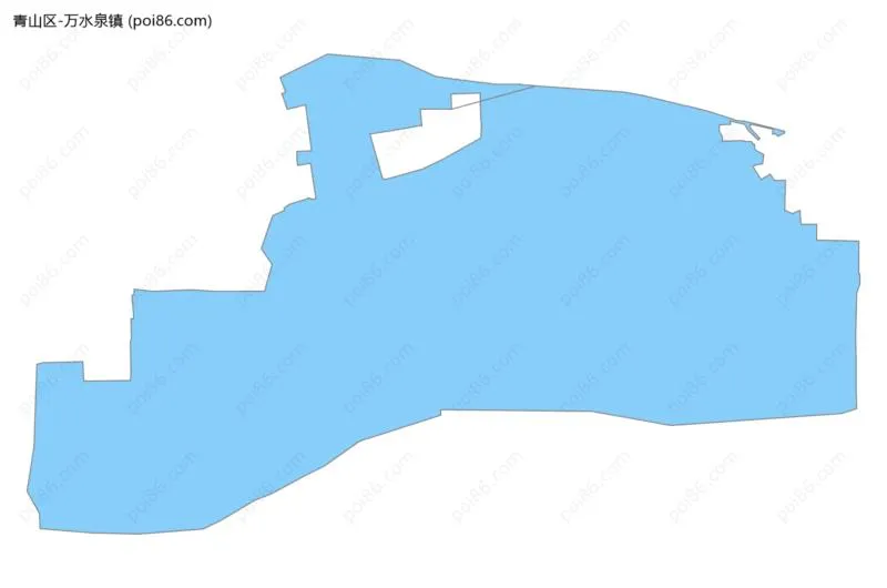 万水泉镇边界地图