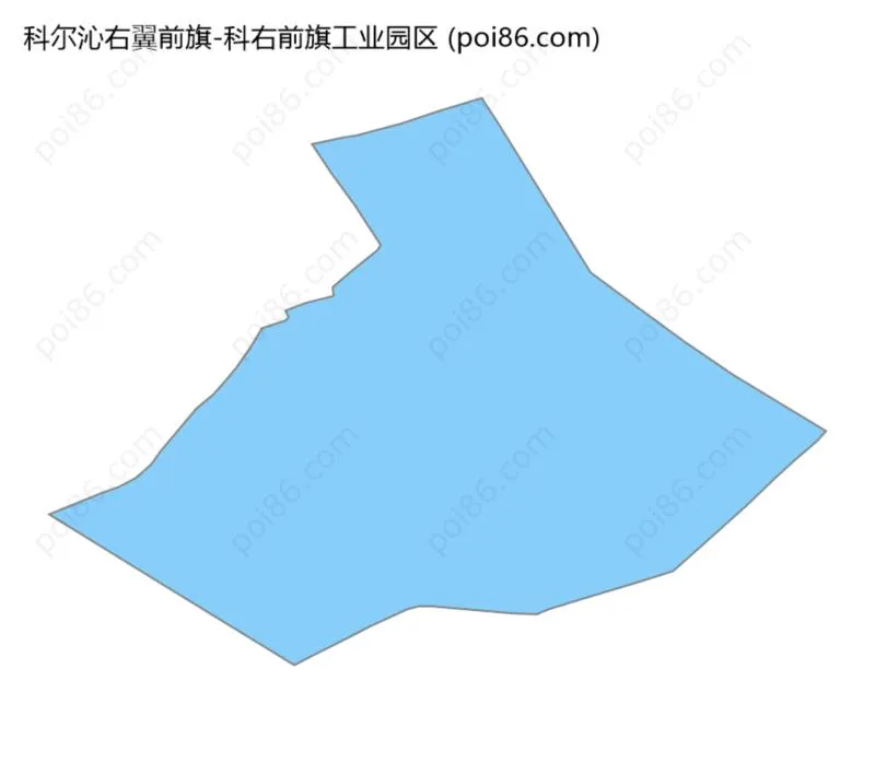 科右前旗工业园区边界地图