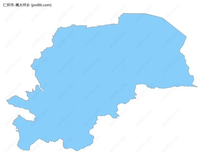 高大坪乡边界地图