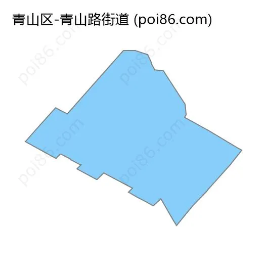 青山路街道边界地图