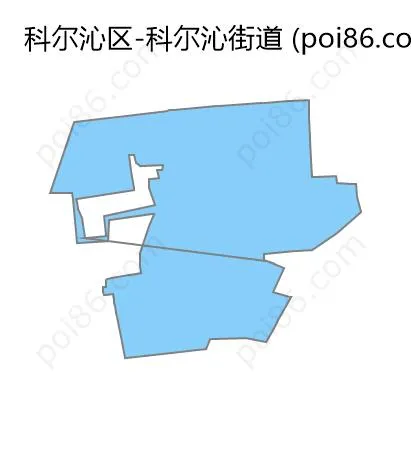 科尔沁街道边界地图