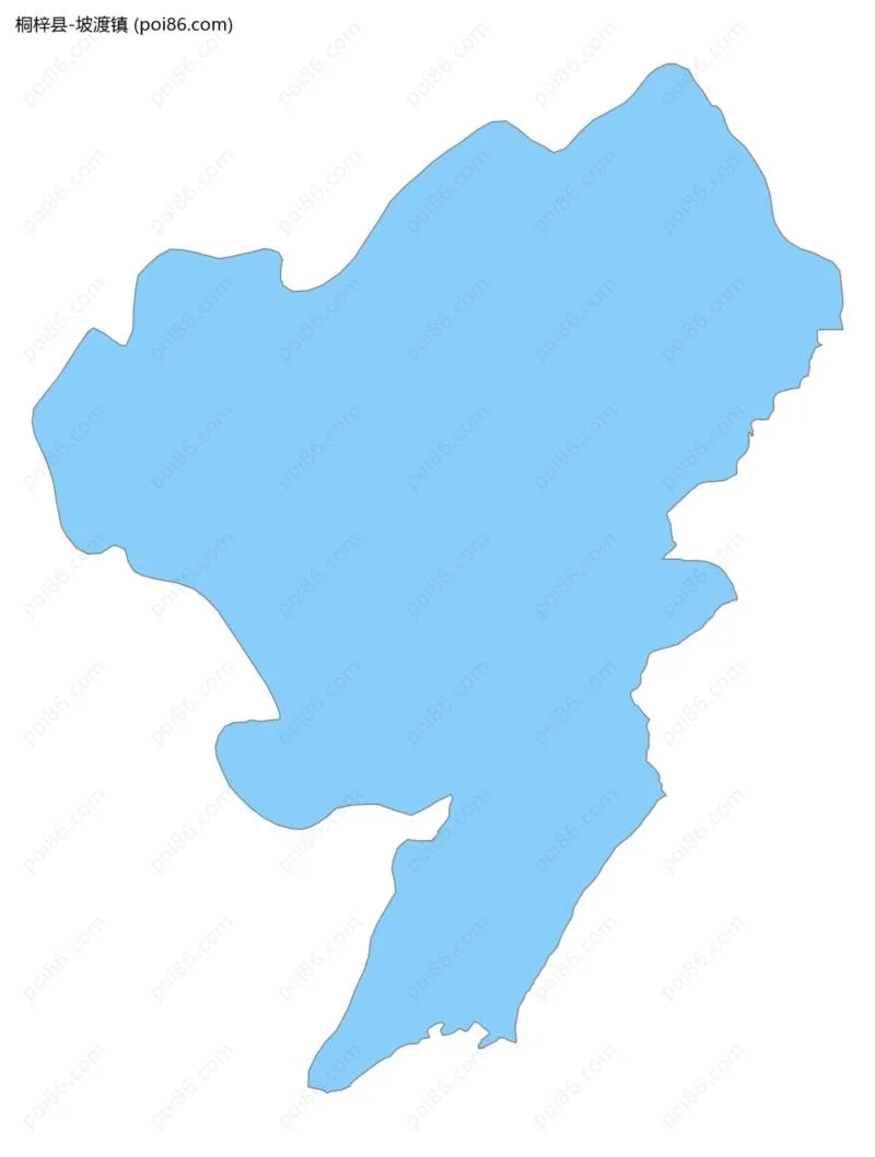 坡渡镇边界地图