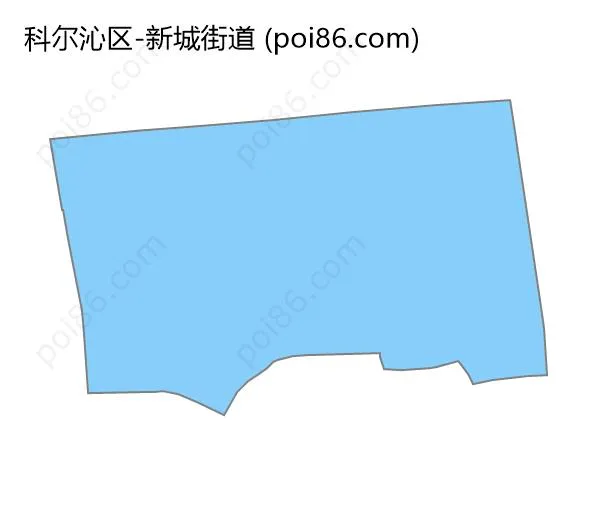 新城街道边界地图